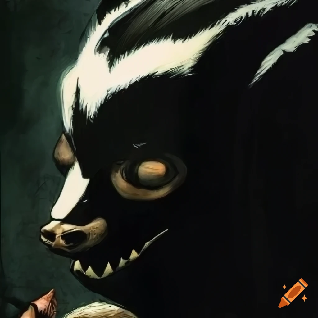 Villain skunk from Batman art by Norman Rockwell