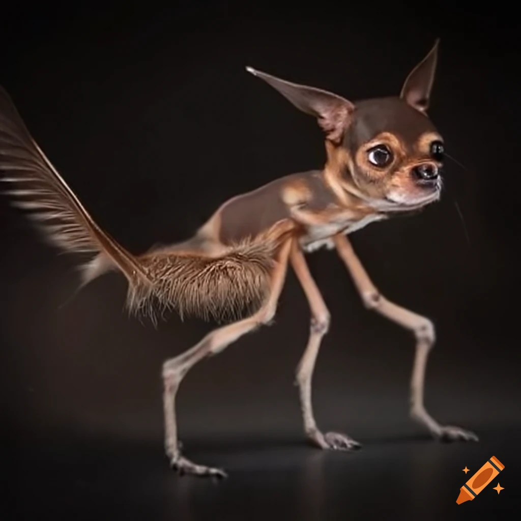 Creative combination of a Chihuahua and a spider