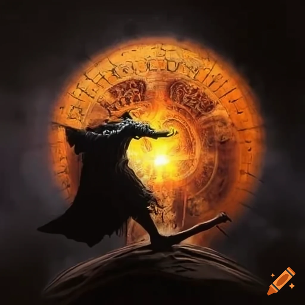 Serbian Mythology with black sun in background