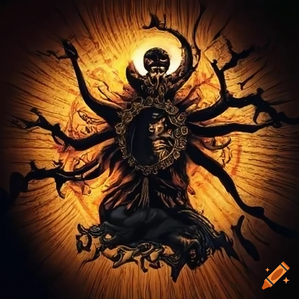 Serbian Mythology with black sun in background