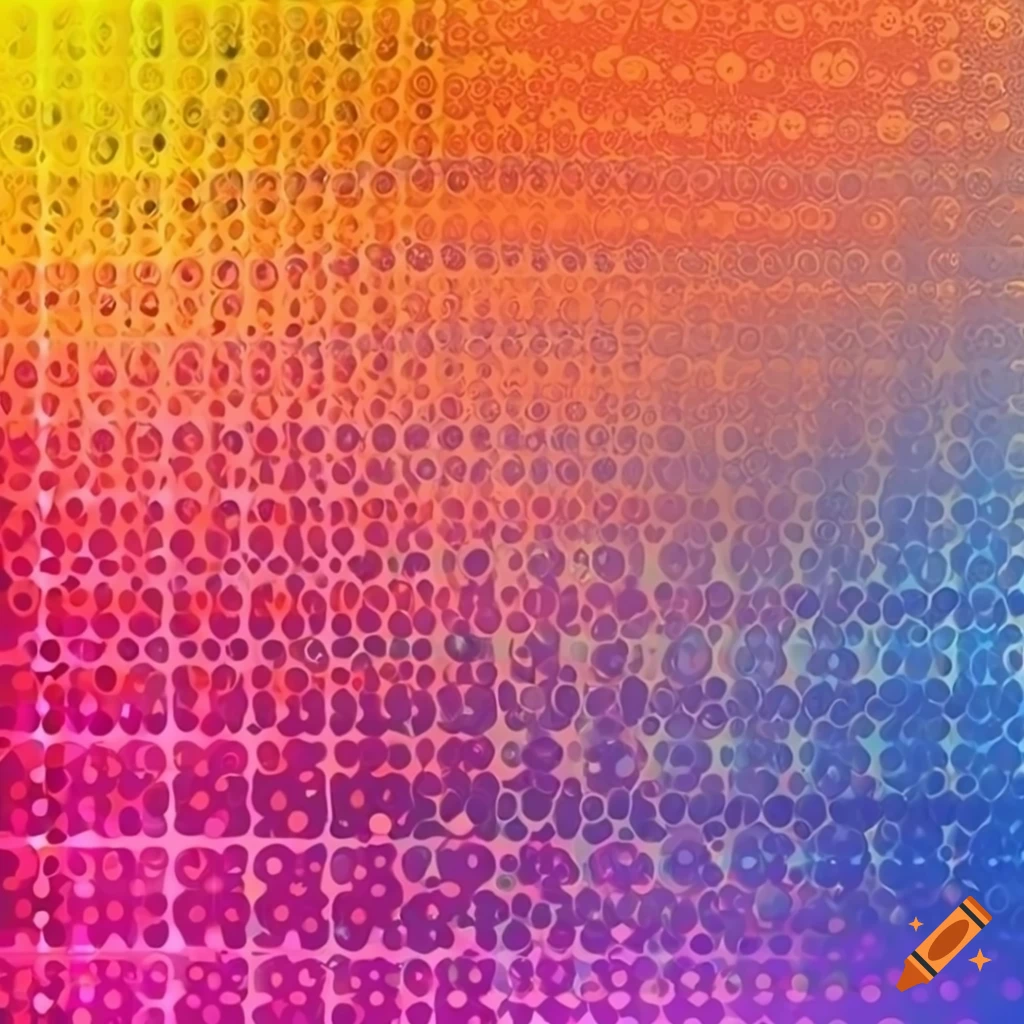 3D dot pattern design with various sizes and colors in retro style on ...