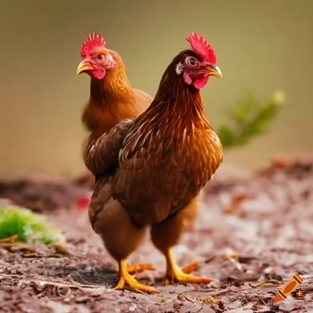 Mother hen searching for chicks