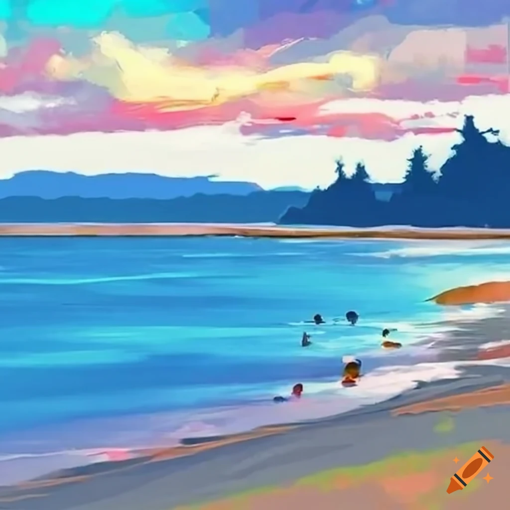 Puget Sound beach view
