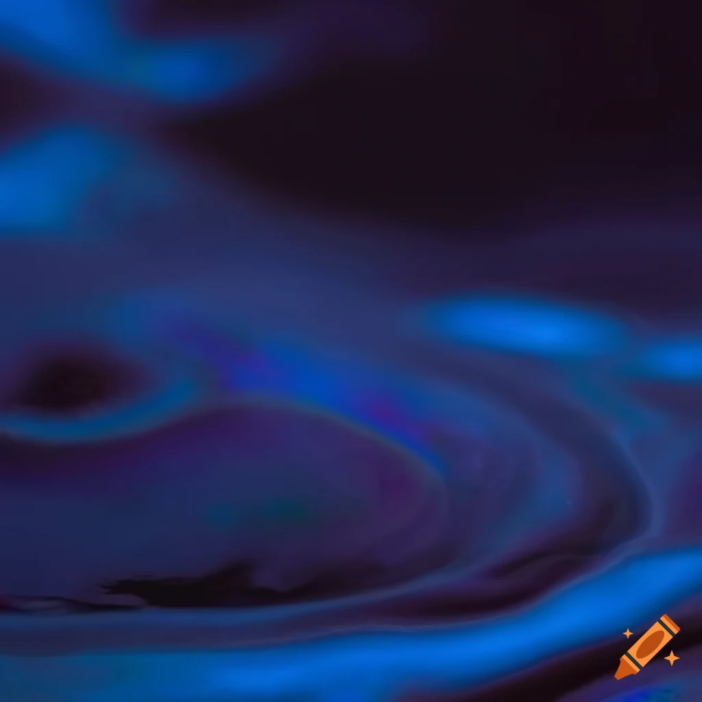 Ethereal dark pool reflecting iridescent colors in a cold and dark setting