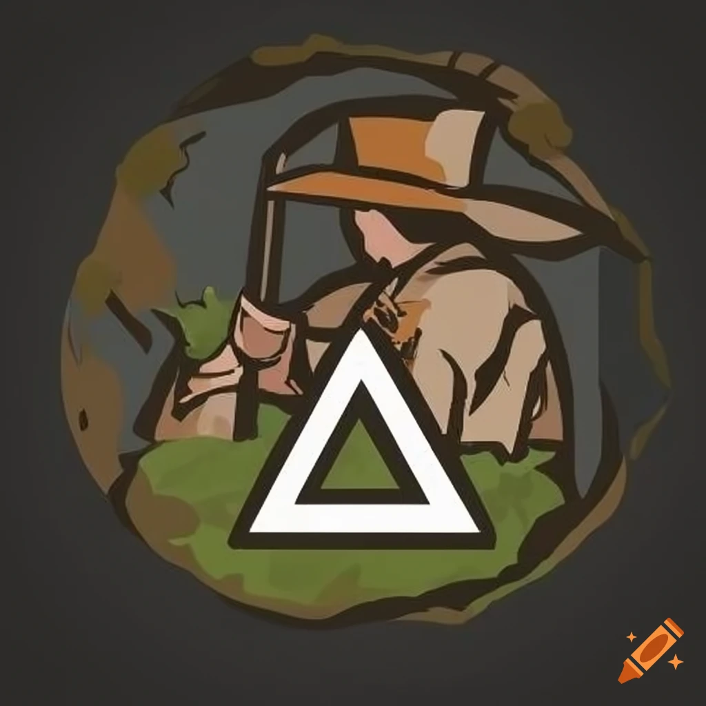 Logo for Rocky Top Landscape Solutions with a cowboy using a weed wacker
