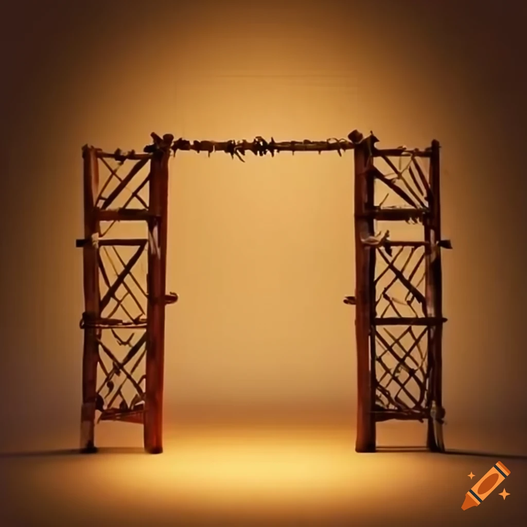 Bamboo camp gate for Catholic youth