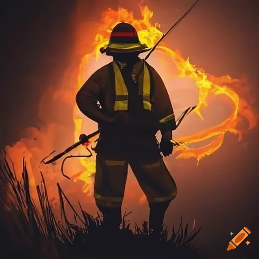 Fly fishing firefighter