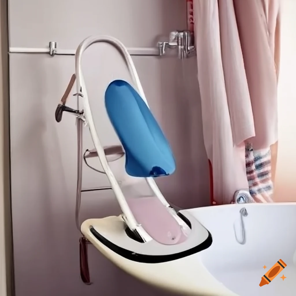 Ironing board attached to the bath