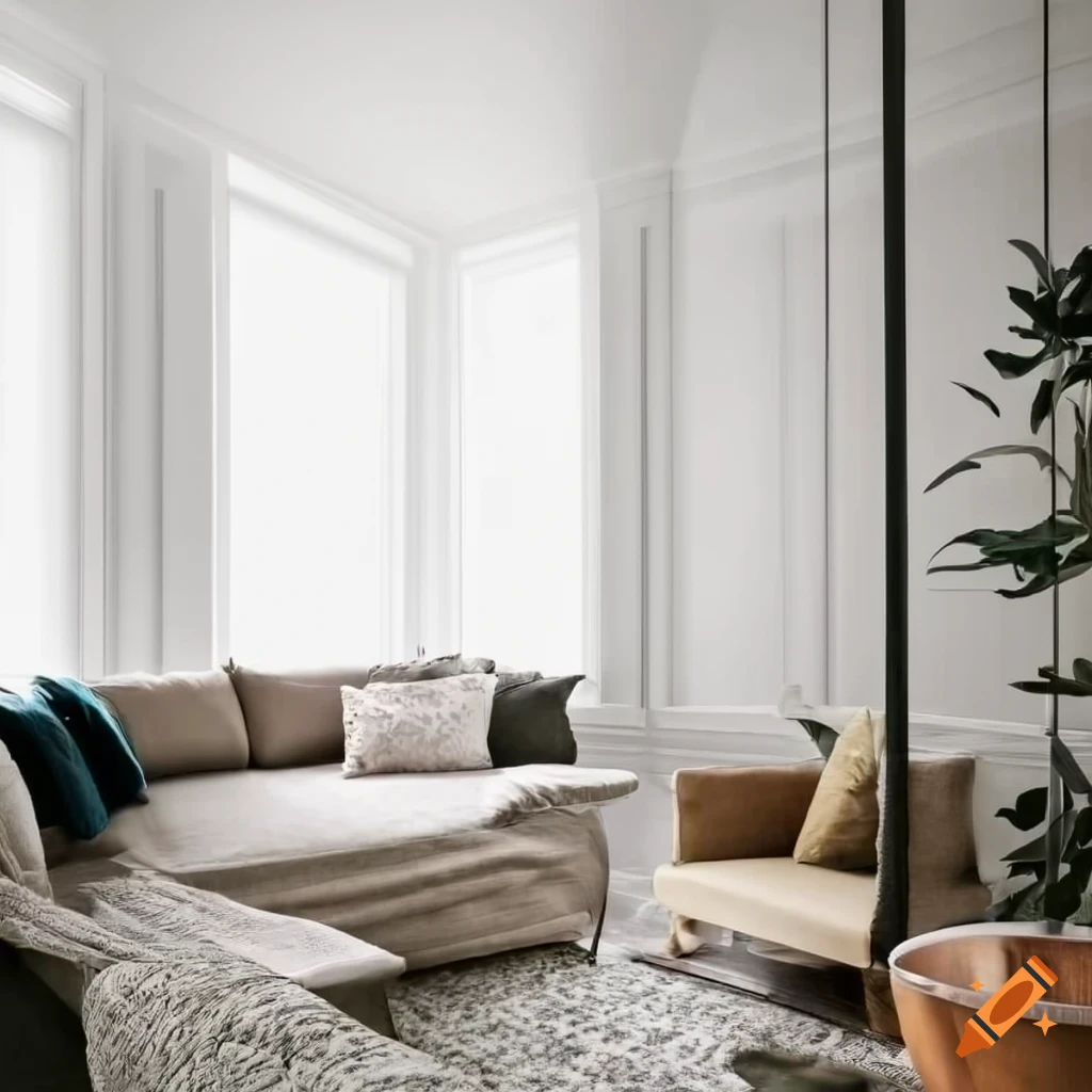 Serene interior with stylish and sleek furniture on Craiyon