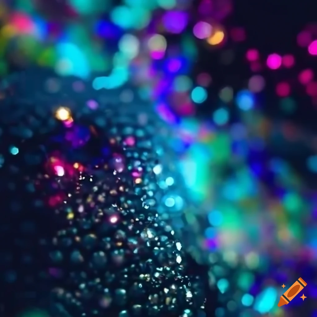 Blackberry exploding into sparkly particles