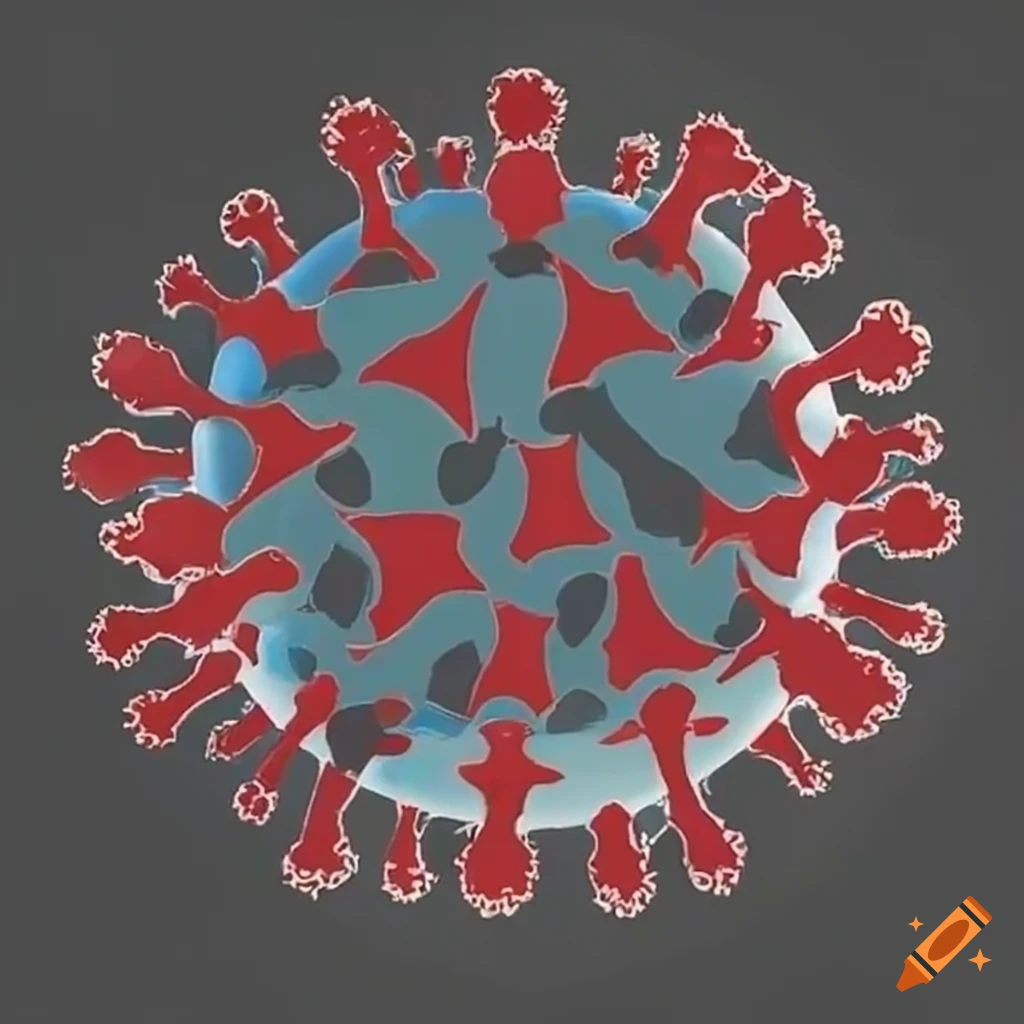Illustration of a COVID virus