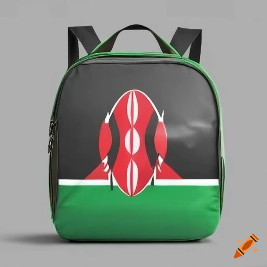 School bag with Kenyan flag design