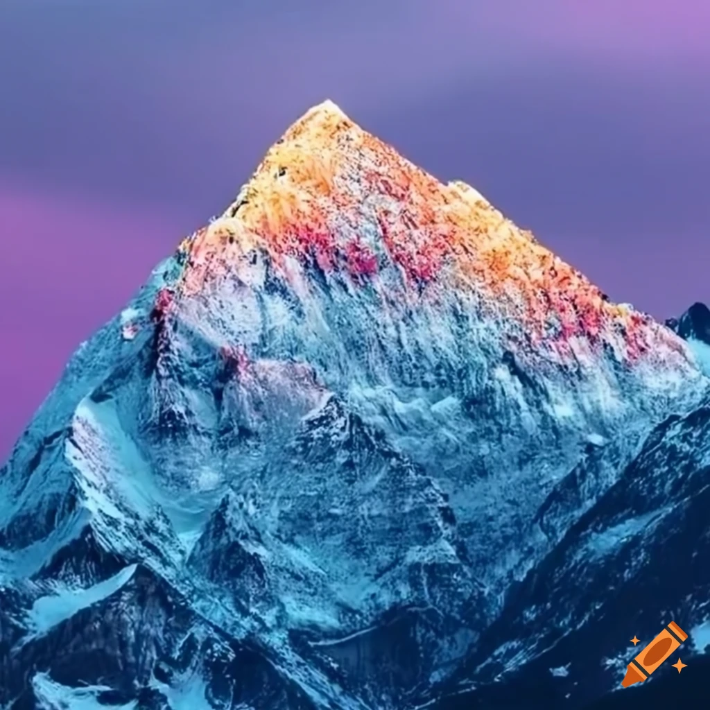Glitter covered mountain