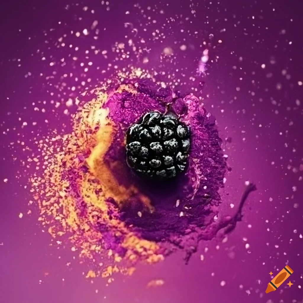 Blackberry stardust organic powder sticker with a youthful and magical feel