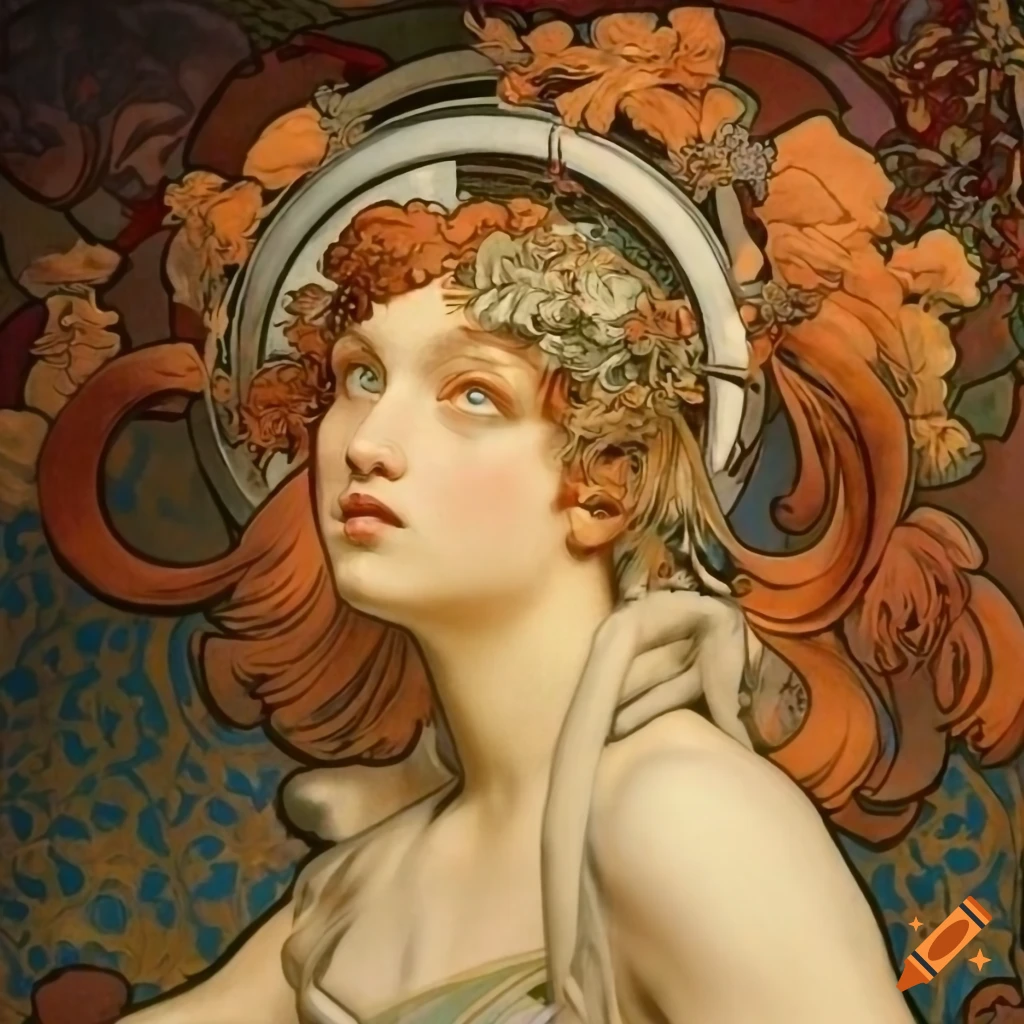 Artistic infusion featuring influences of James Gurney, Norman Rockwell, and Alphonse Mucha with a touch of Bernini