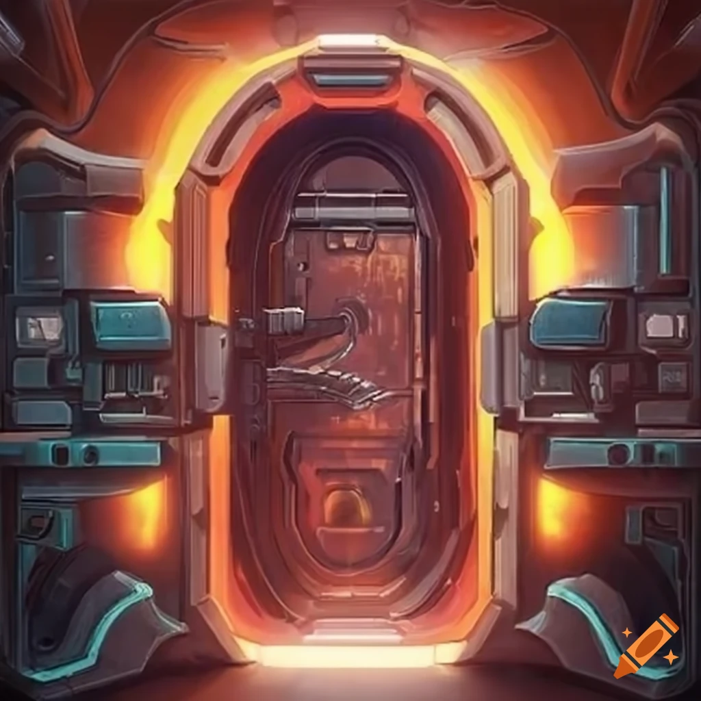 Sci-fi spaceship door