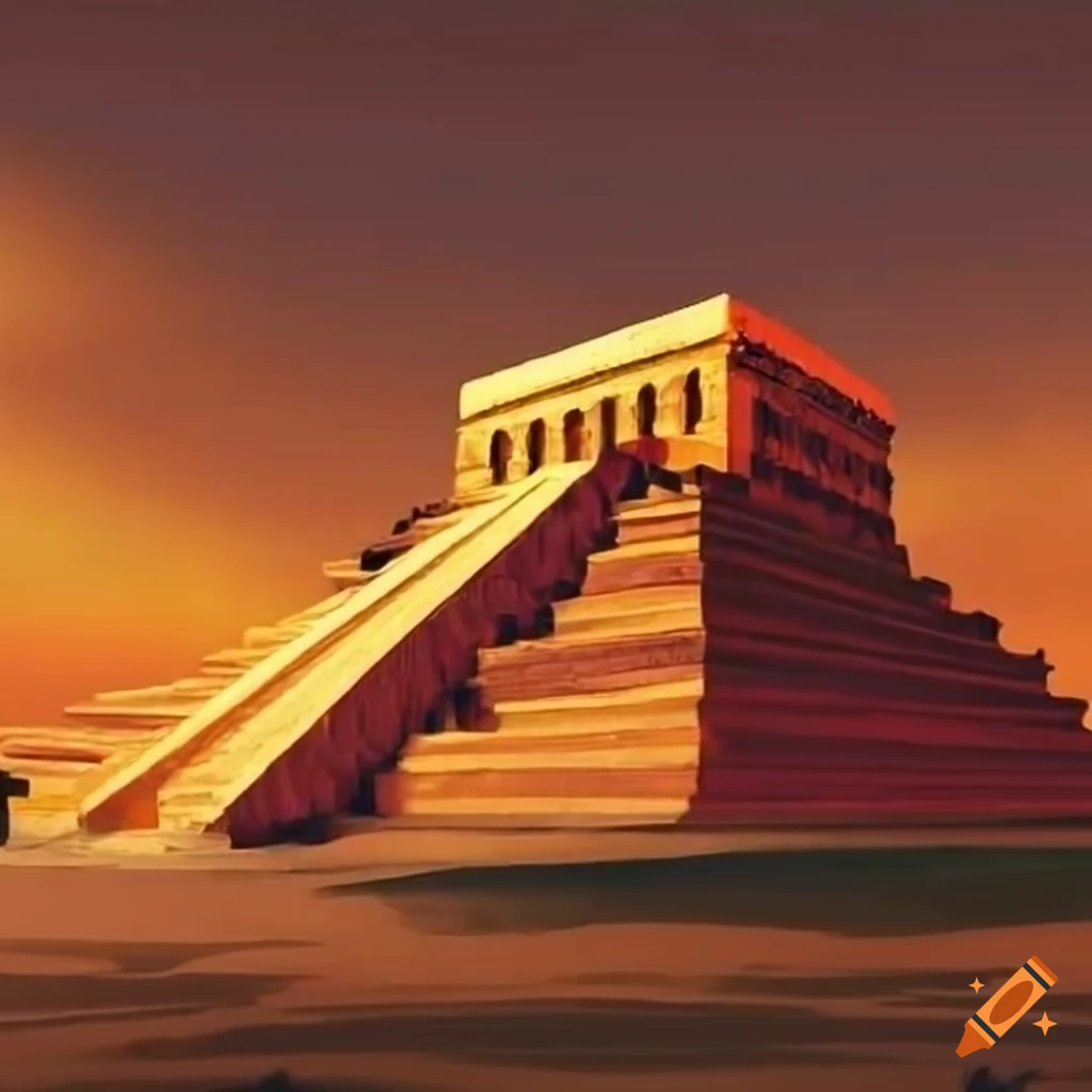 Sumerian city-state with ziggurat and bustling market