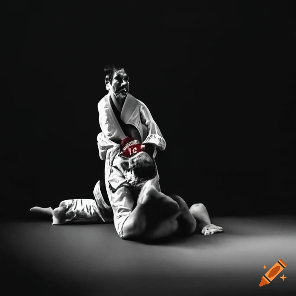 Mixed martial artists training Brazilian Jiu-Jitsu on mats
