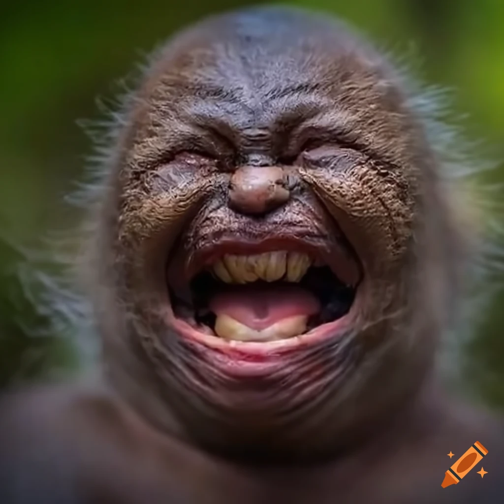 Sinisterly laughing dwarf sitting cross-legged