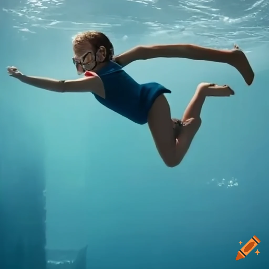 Teacher pushing student off diving board