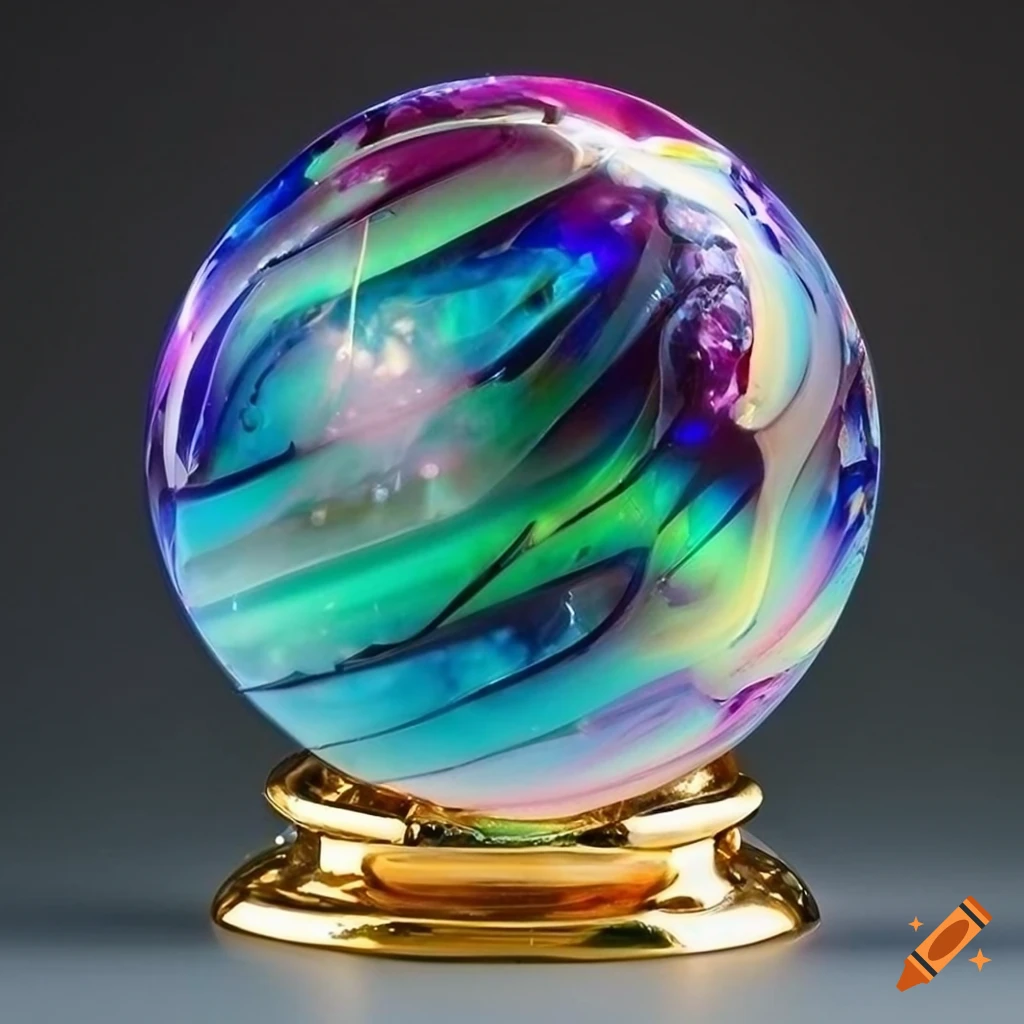 Sculpted marble with opalescent colors and intricate details under cinematic lighting