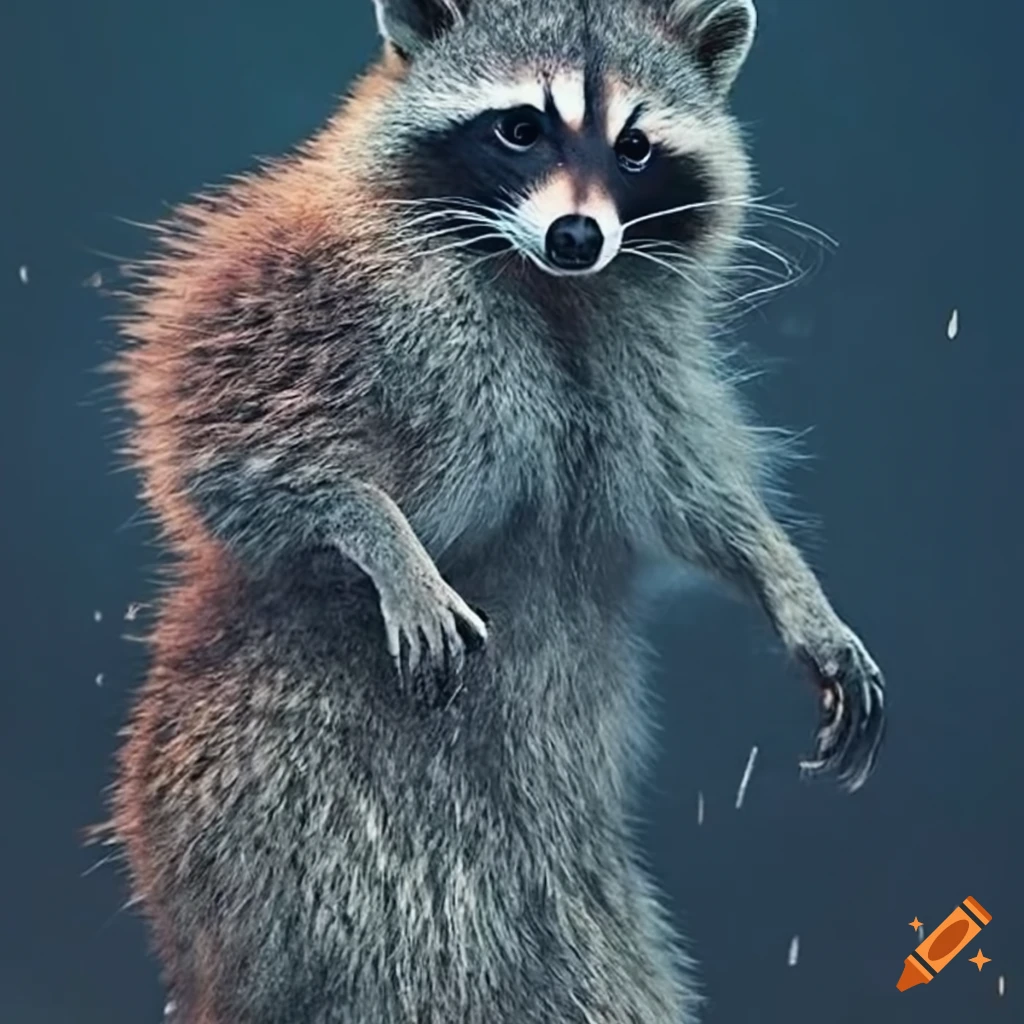 Thief raccoon on a Japanese city pop album cover