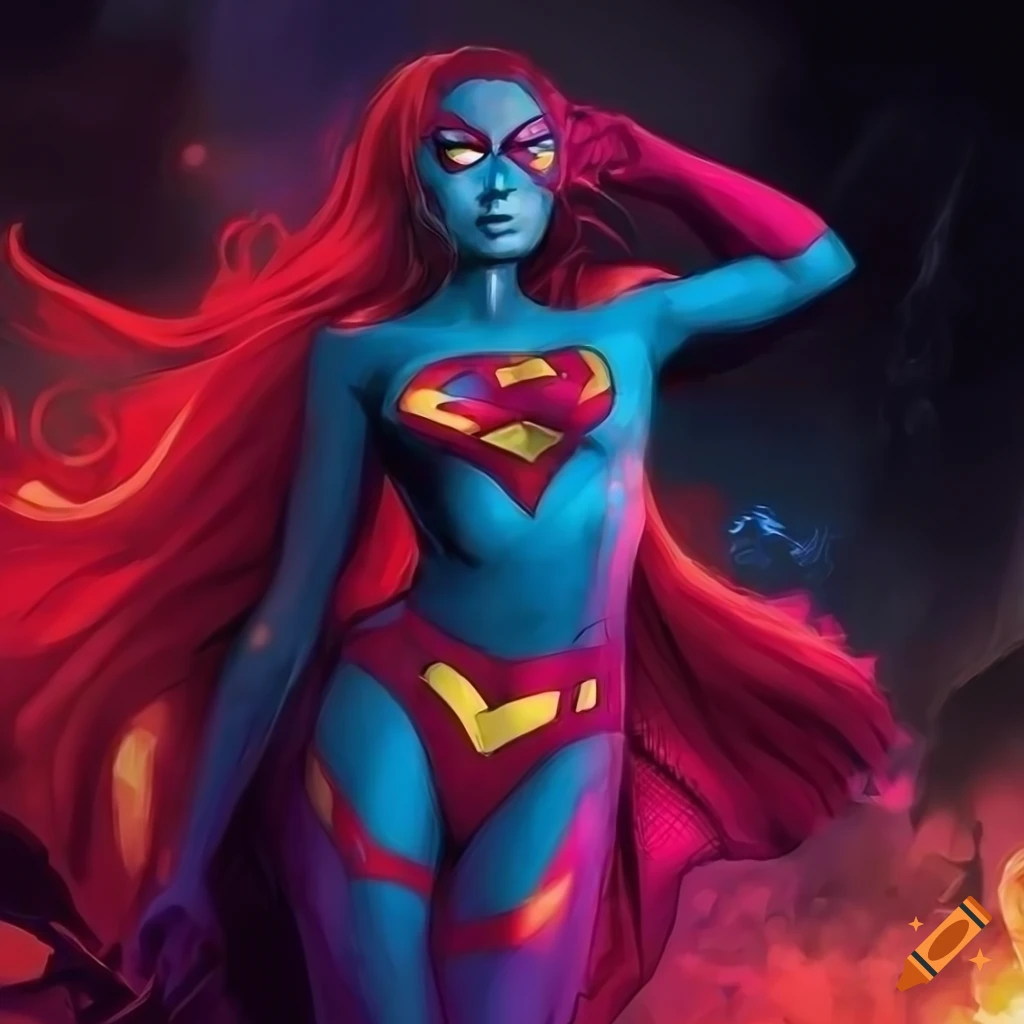 Iconic comic artwork featuring a powerful superhero in vibrant colors