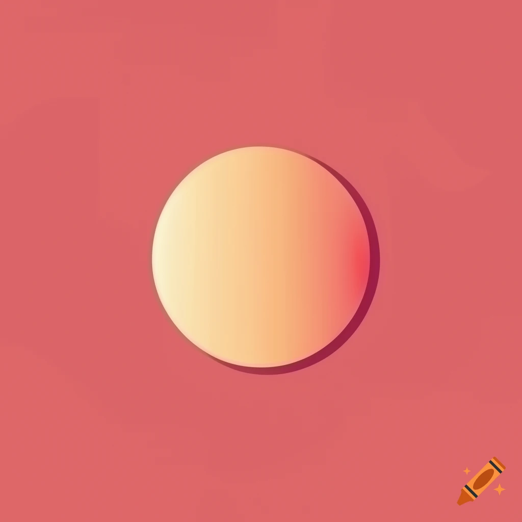 Minimalistic logo with simple sun on a plain background