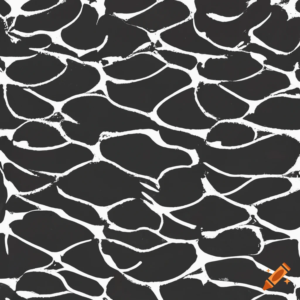 Connected black and white dots leather pattern