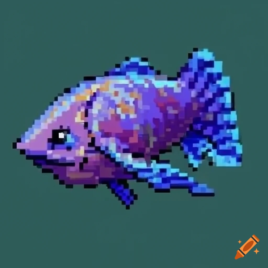 Fish 8bit sprite for an NES game