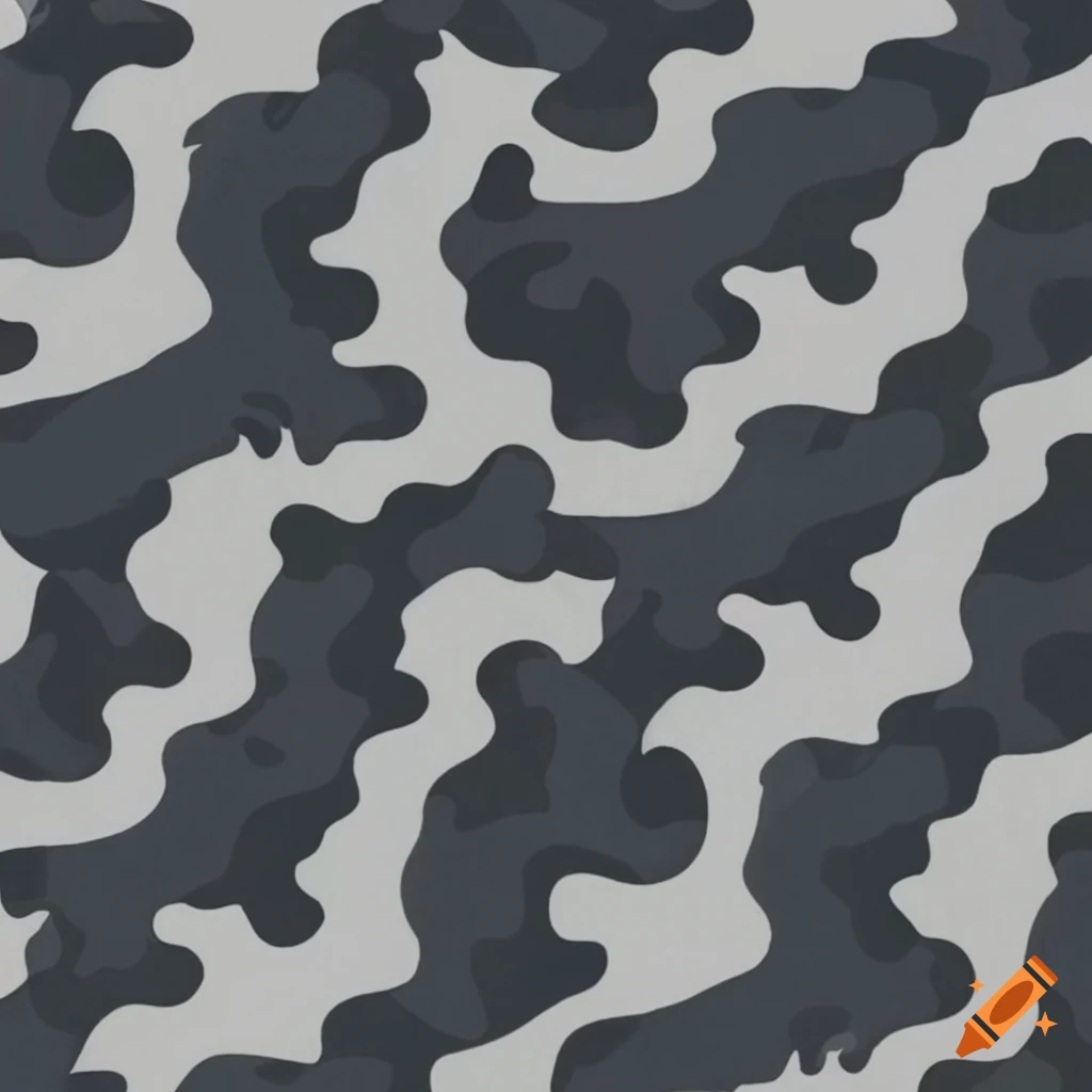 Two-tone grey camouflage with jellybean pattern