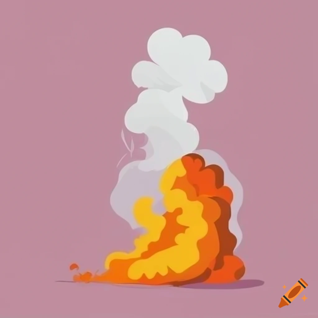 Cartoon smoke vector illustration on Craiyon, image size:1024x1024