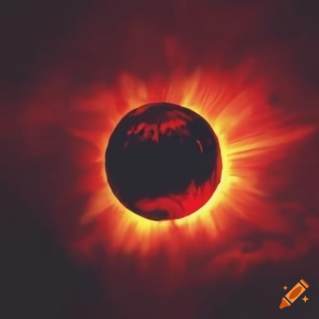 Crimson sun