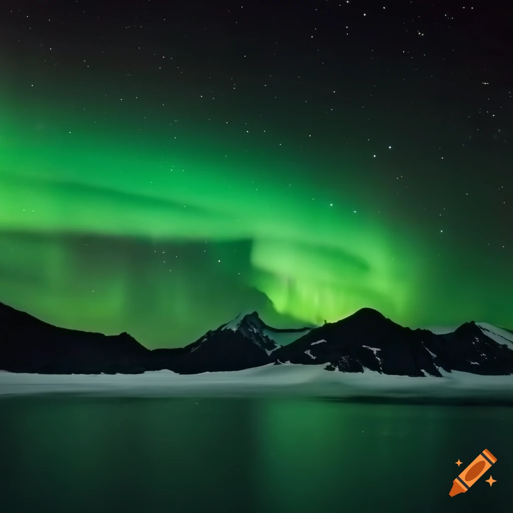 Montagne e aurora boreale