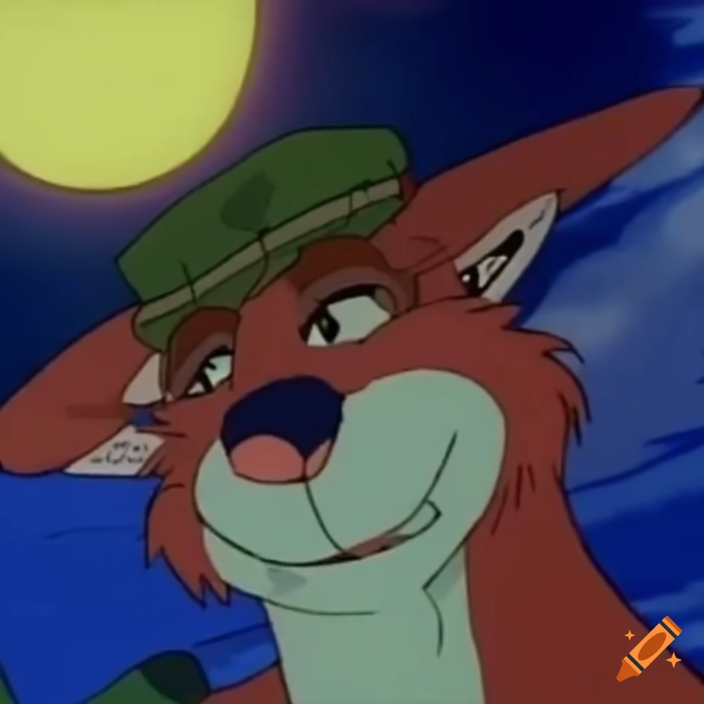 90's anime furry farmer and gamer character