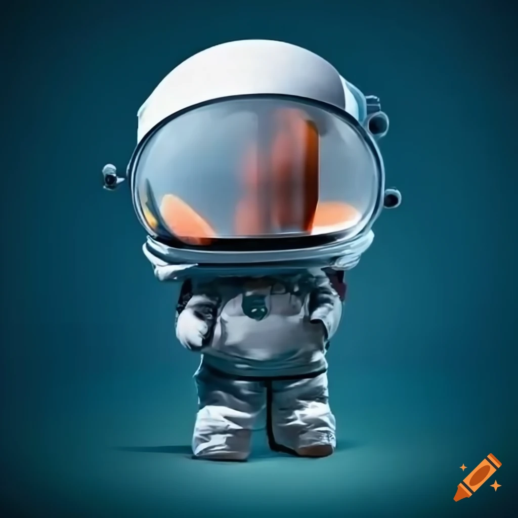 Young astronaut holding an empty nameplate