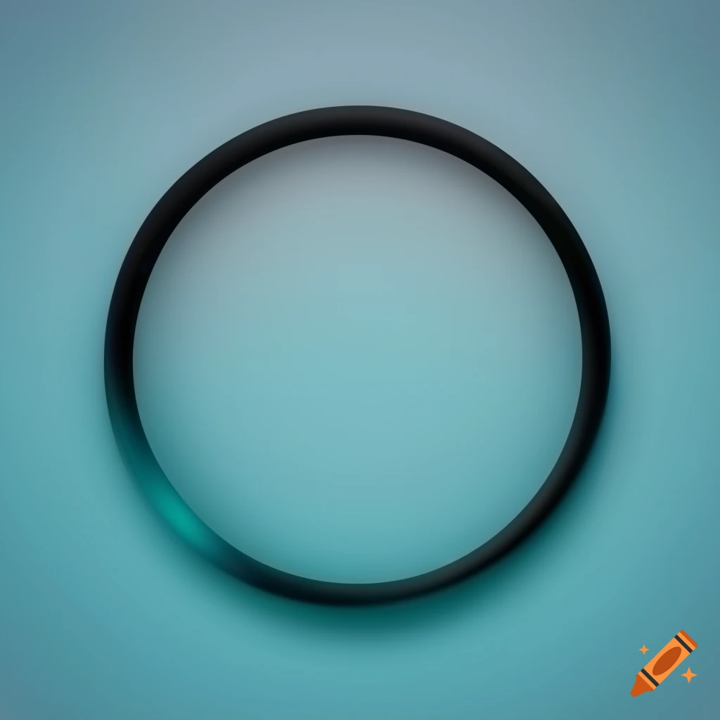Minimalistic circle on a clean white background