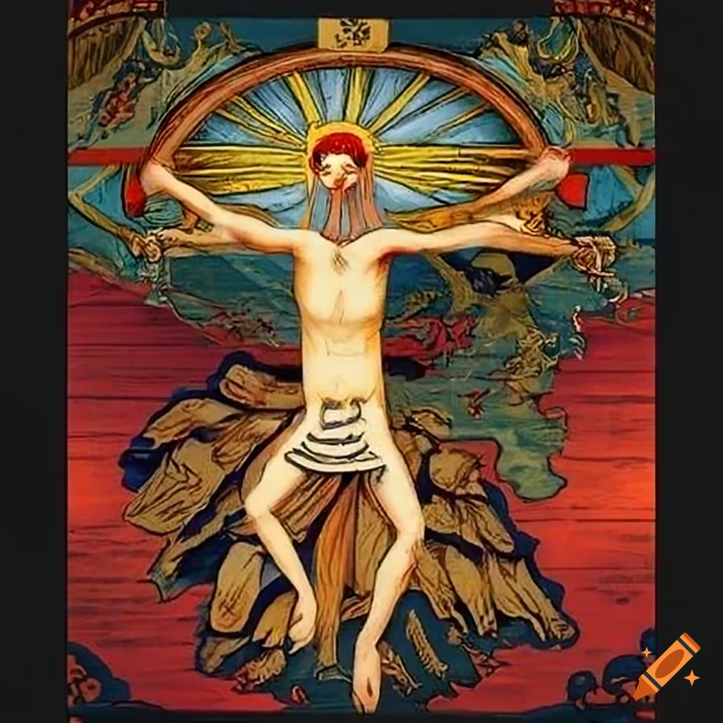New version of tarot card Marseille, Hanged Man