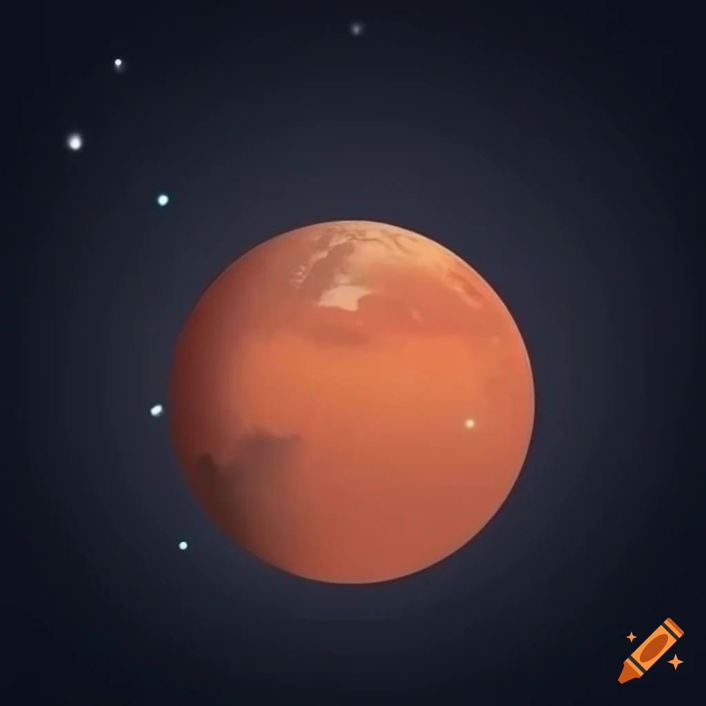 Flat design of Mars in a cosmic background