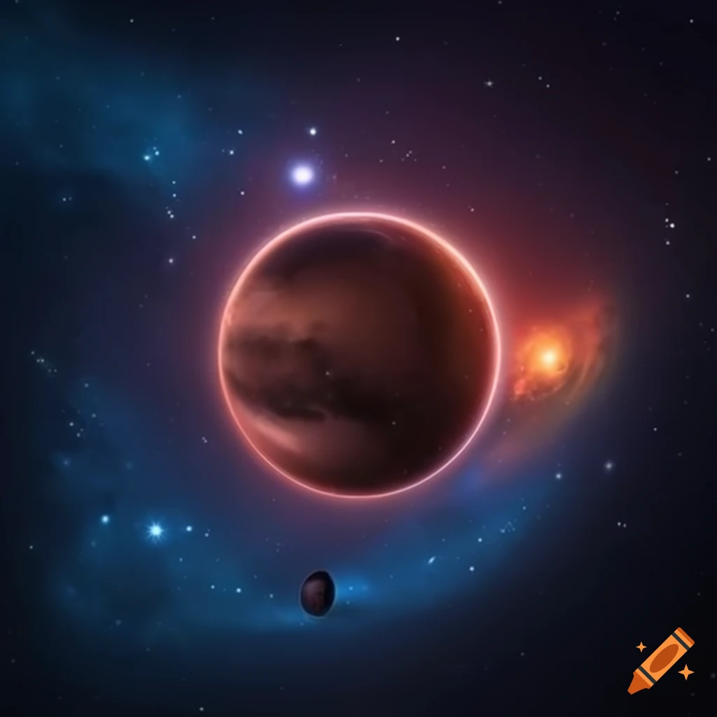 Flat design of Mars in a cosmic background