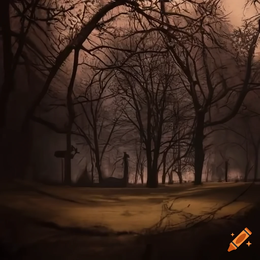 Spooky Haddonfield field from Dead by Daylight horror game