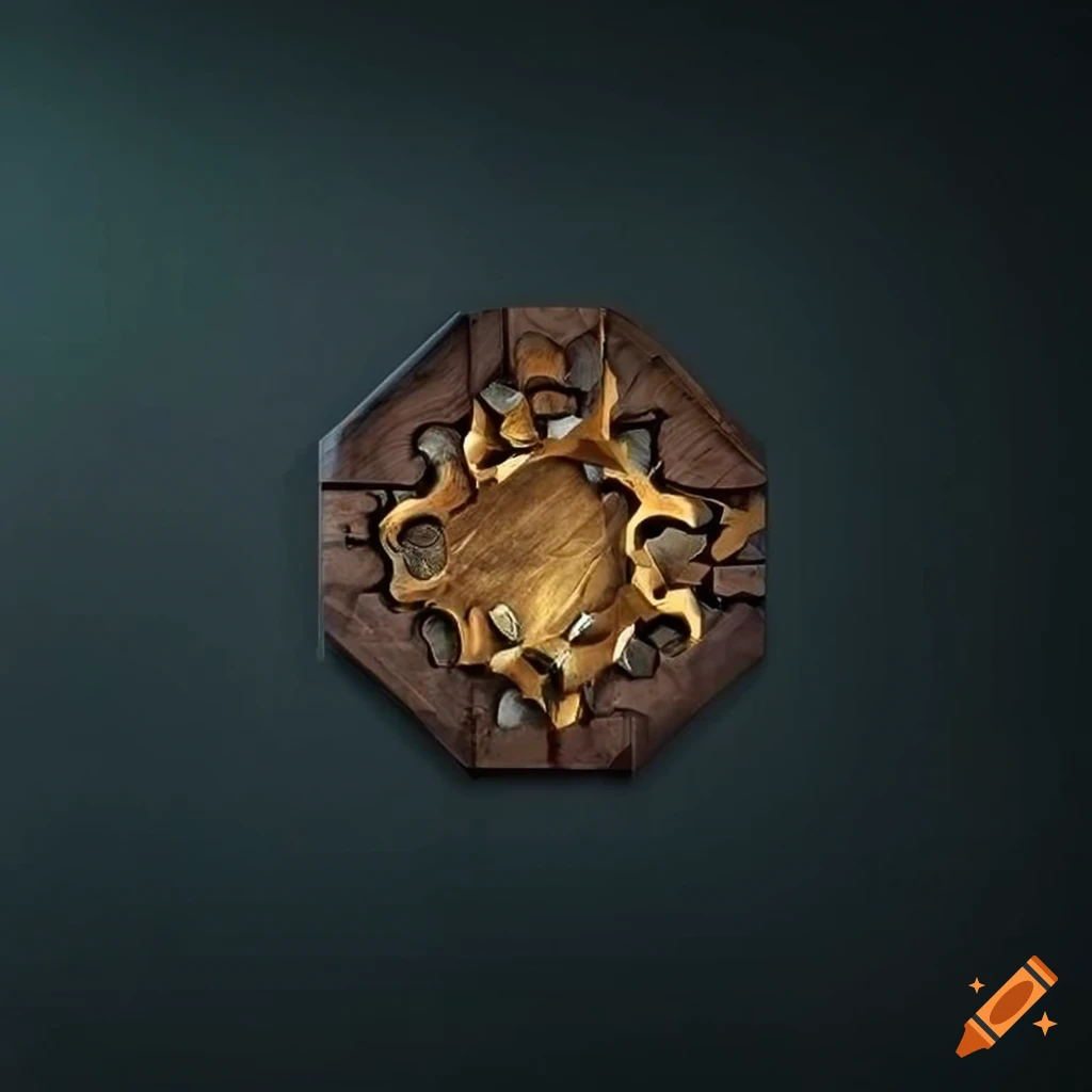 Luxurious wall art crafted from rich black walnut wood with intricate ...