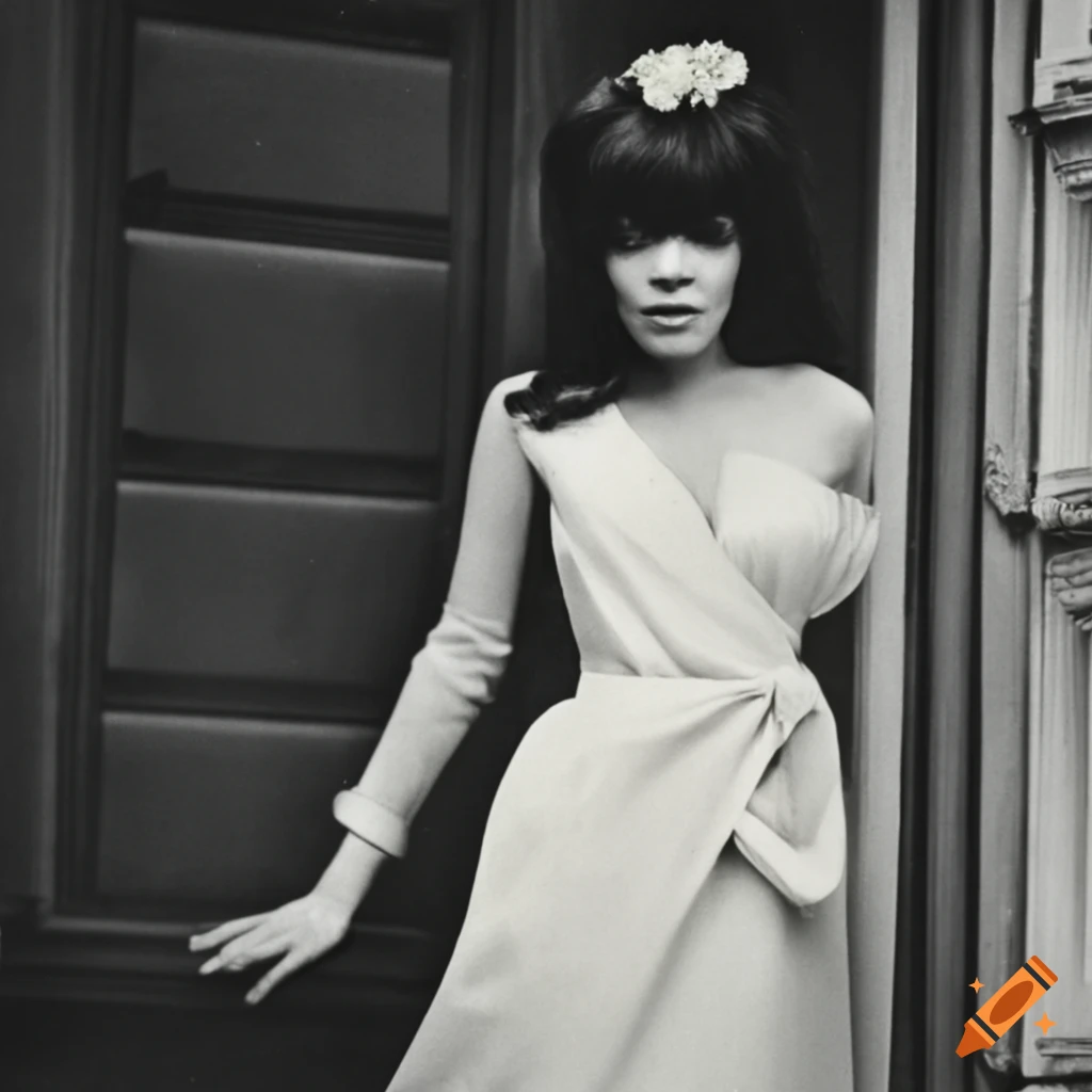 Vintage elegant look with Ronnie Spector overlooking Paris from balcony in the 60s