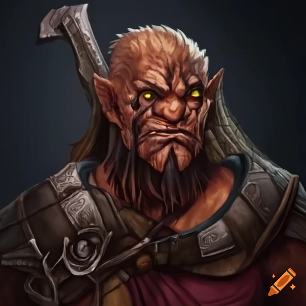 Dragonborn barbarian with scars