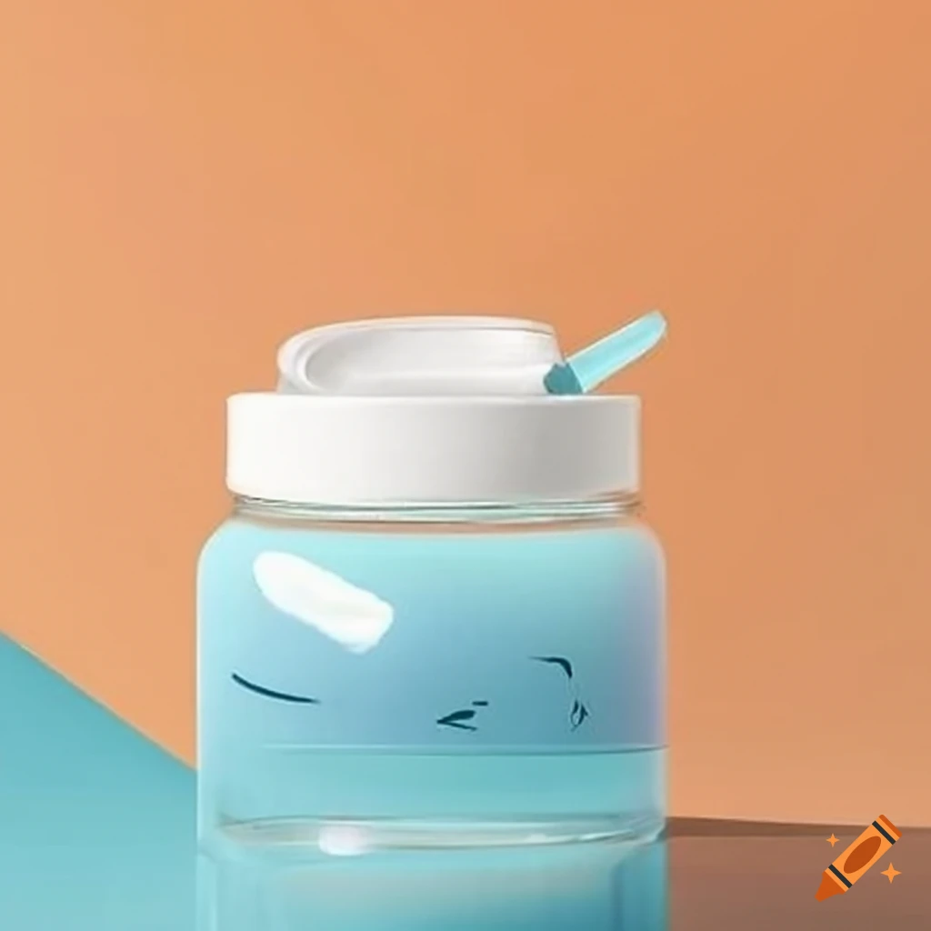BlisSkin Moisturizing Gel in a glass jar with a smooth white cream gel texture