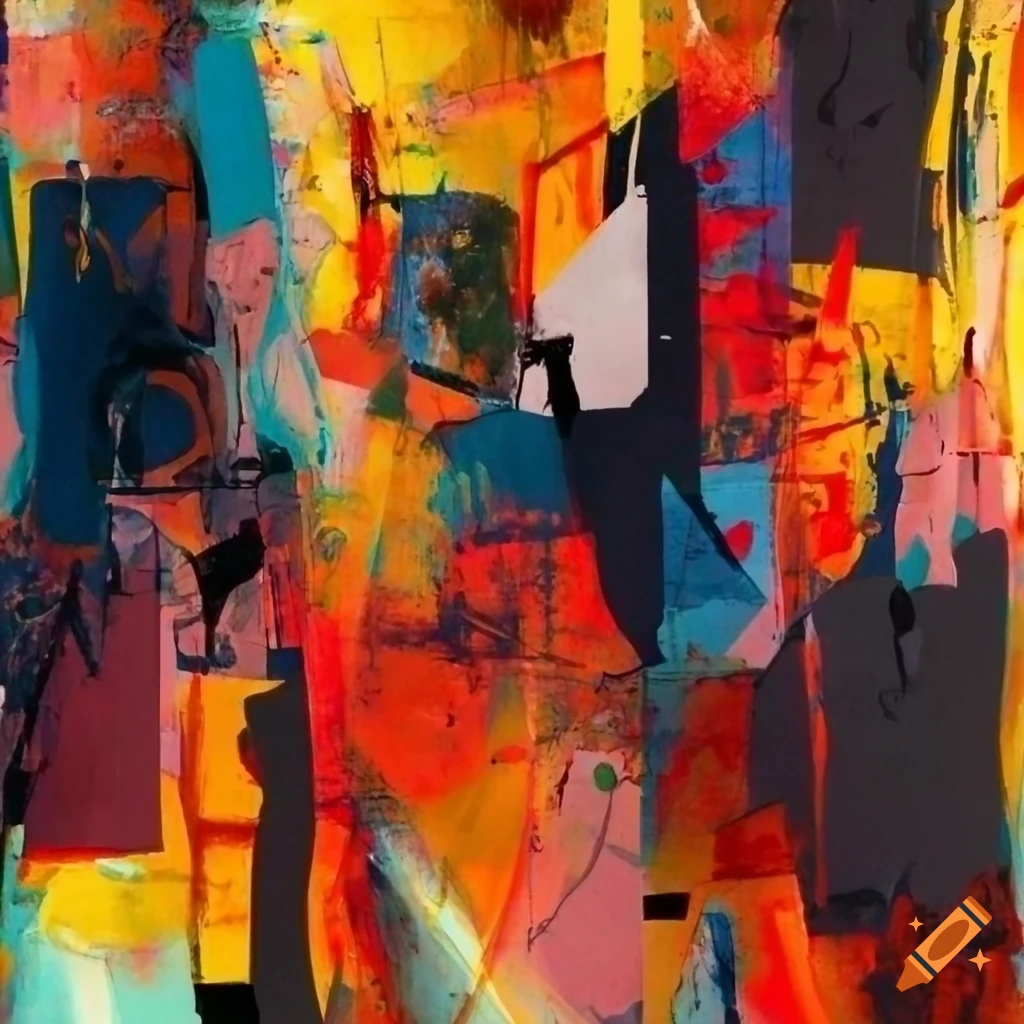 Abstract chaotic composition inspired by alfred manessier and jackson ...