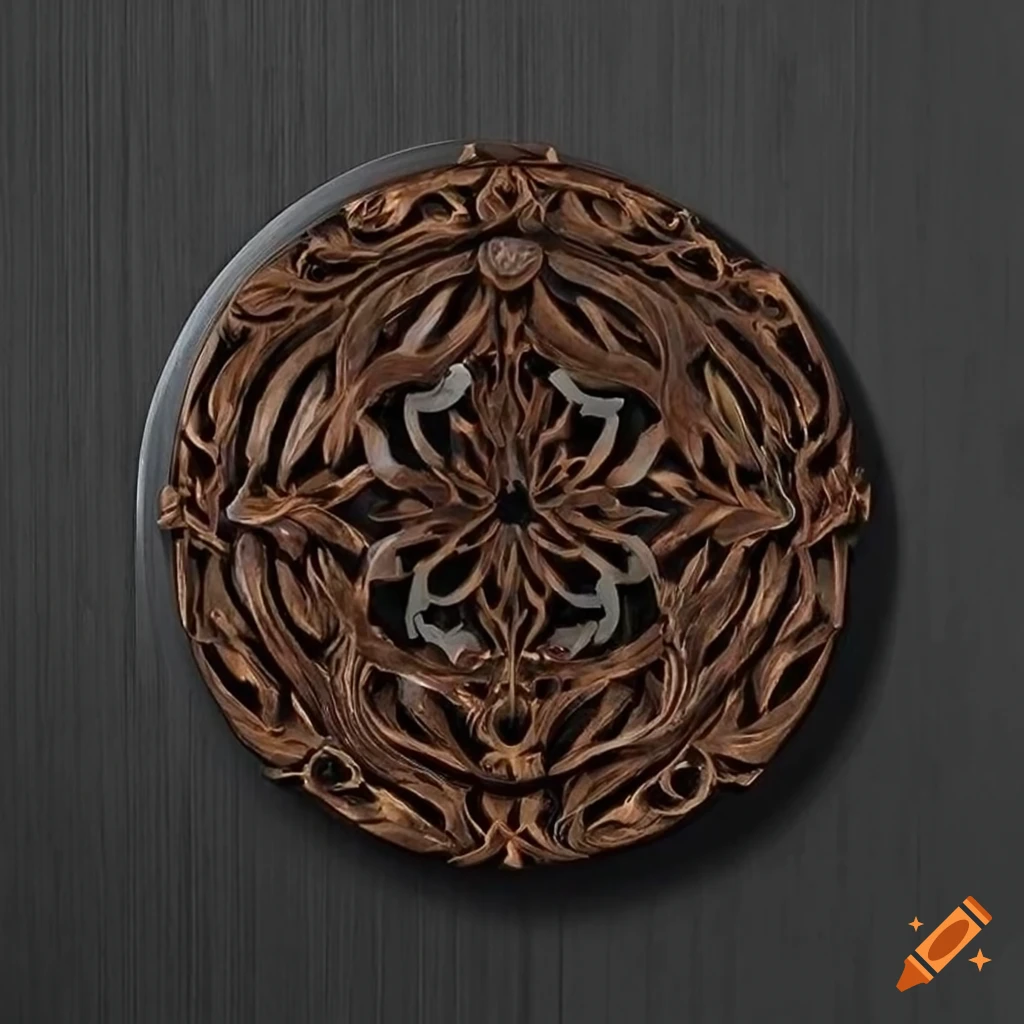 Luxurious wall art crafted from rich black walnut wood with intricate ...