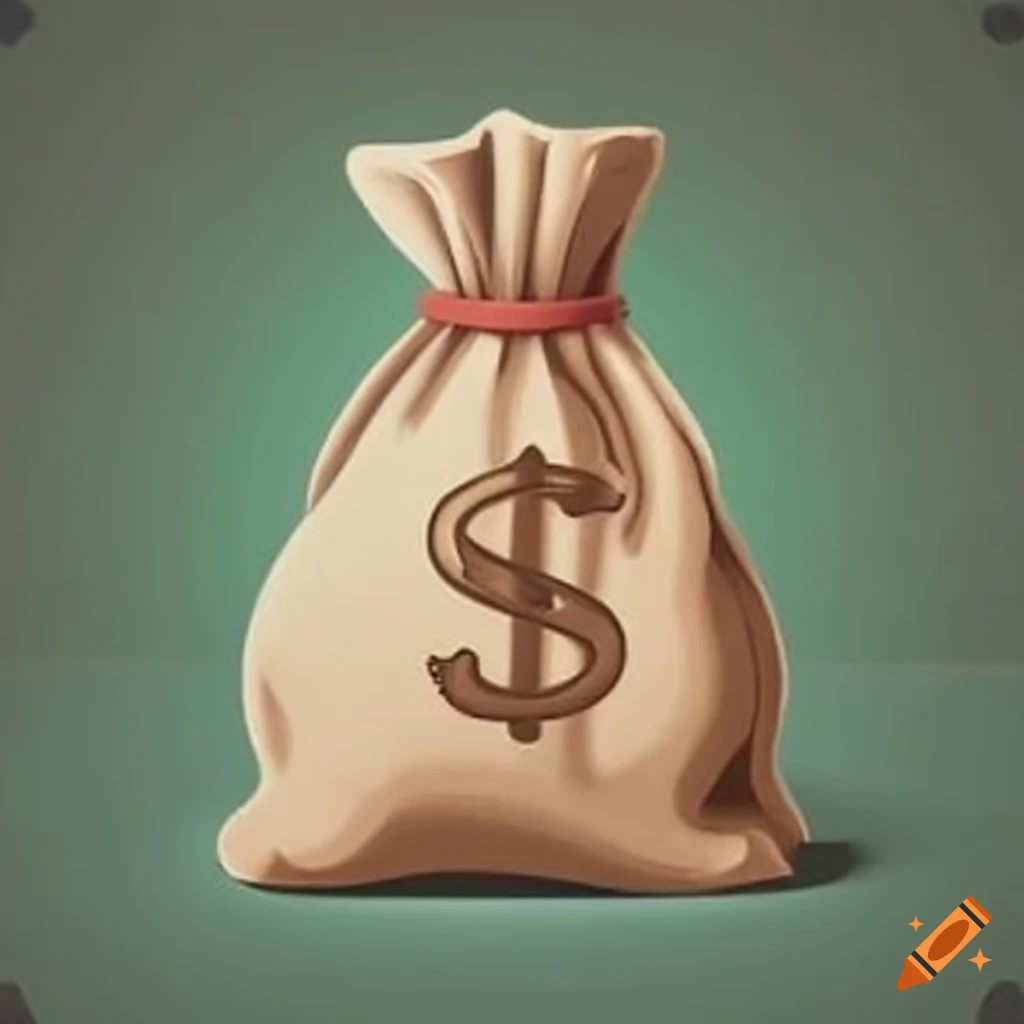 Bags of dollars in cream colors