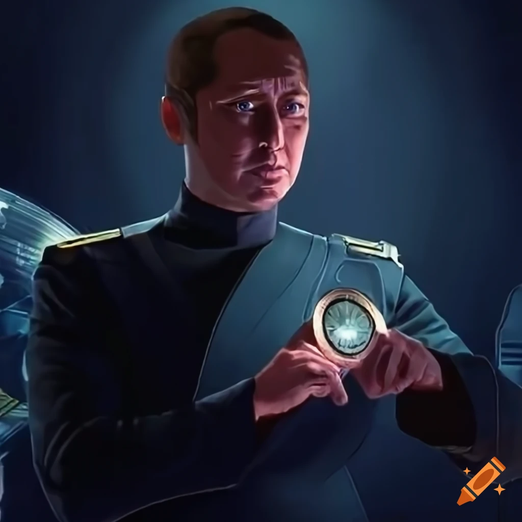 Young James Spader as a Starfleet Captain in a sci-fi movie poster