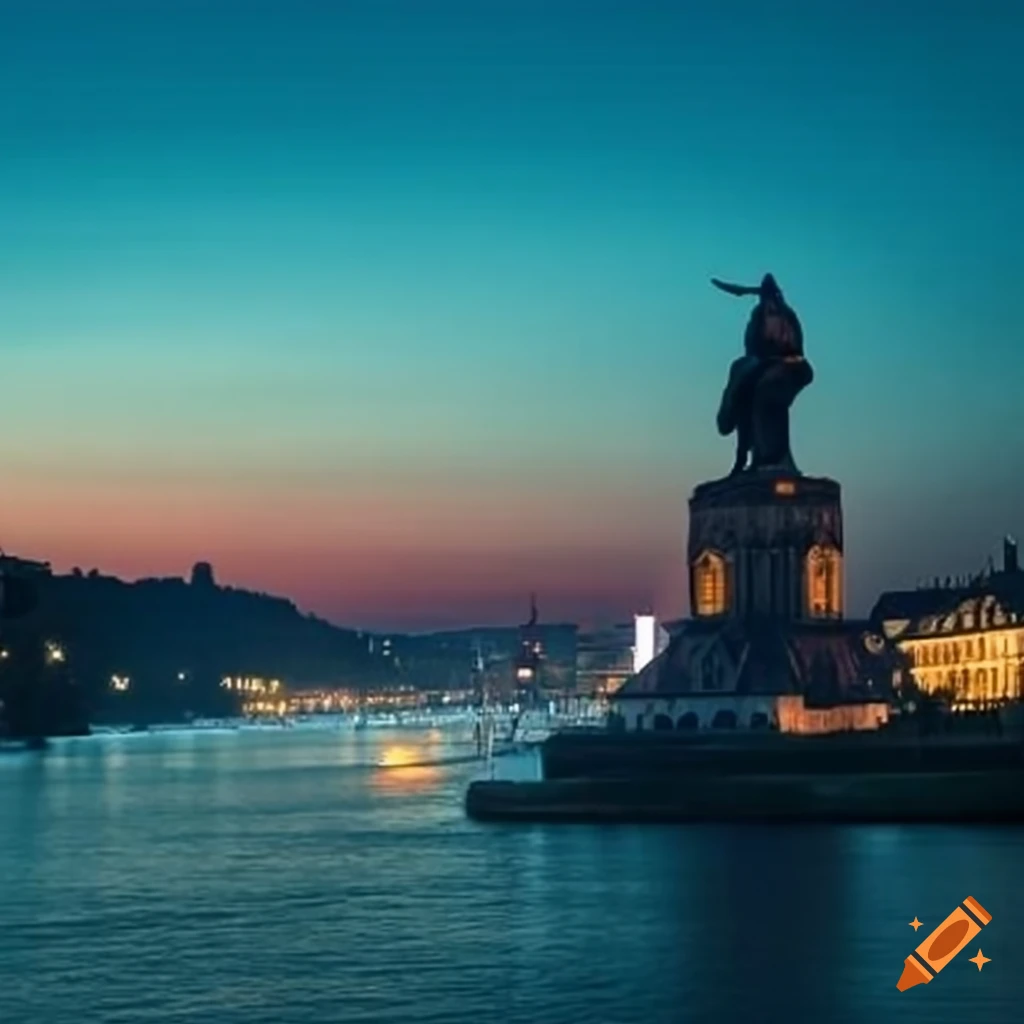 Koblenz cityscape skyline with river